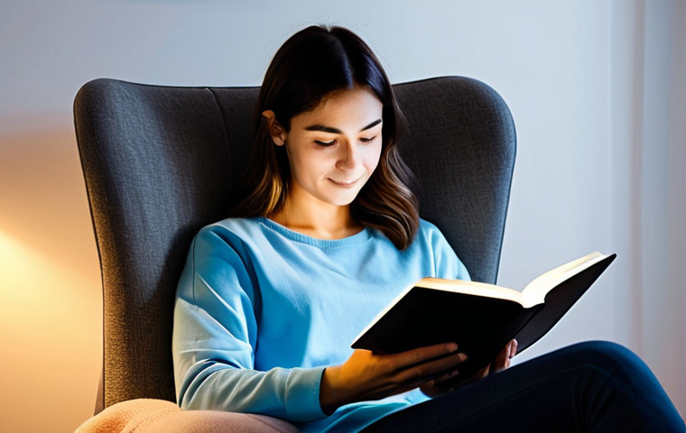 **
"A calming bedroom scene featuring smart lighting, fully clothed individual reading a physical book in a comfortable chair, warm, dim light, tech-free zone, safe for work, appropriate content, perfect anatomy, natural proportions, professional, family-friendly, well-formed hands, proper finger count, natural body proportions, cozy atmosphere, modest setting."
**